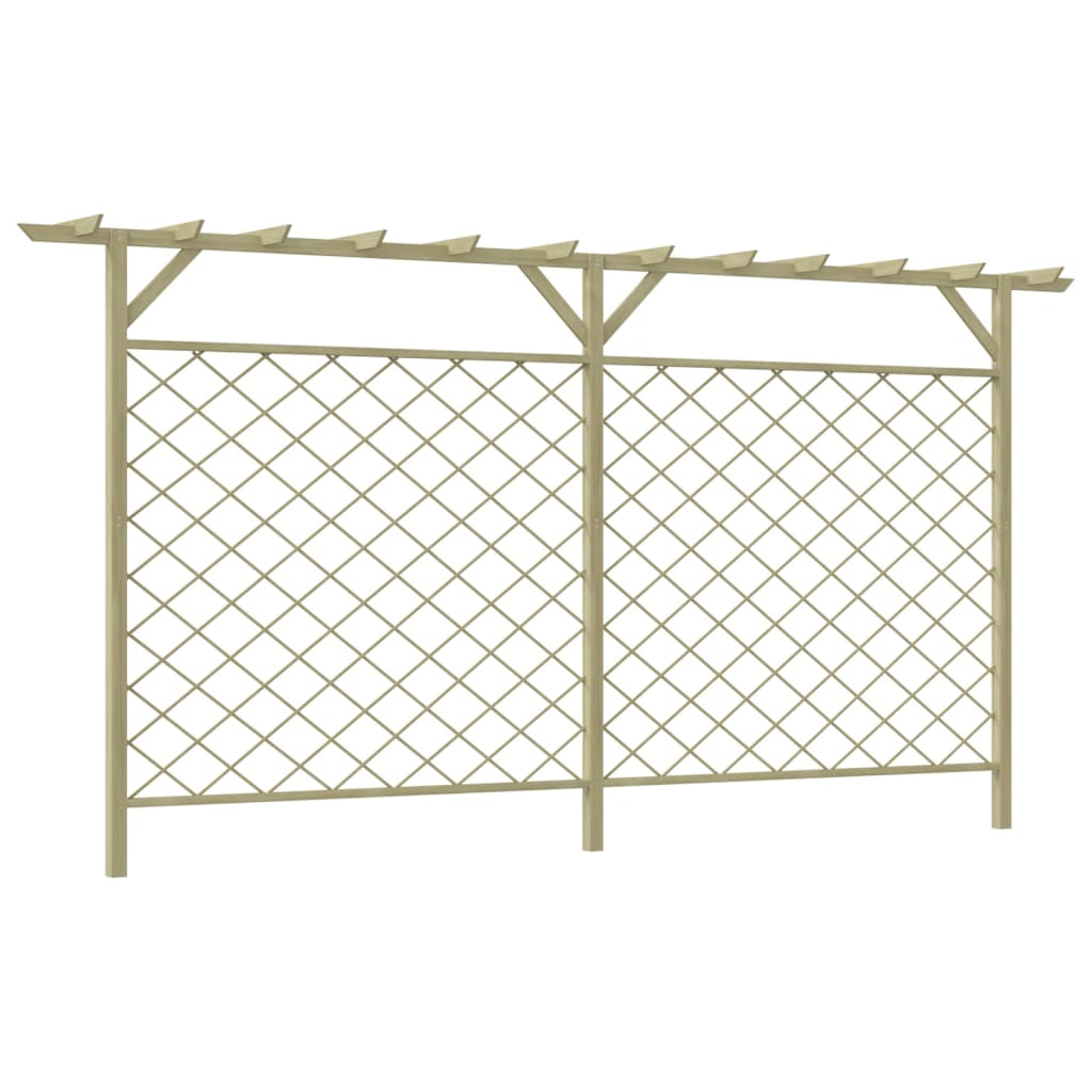 kerti rácsos fakerítés pergola tetővel