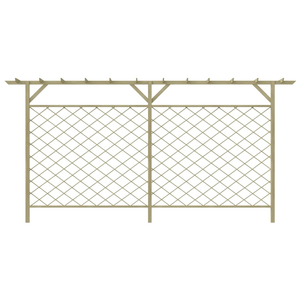 kerti rácsos fakerítés pergola tetővel