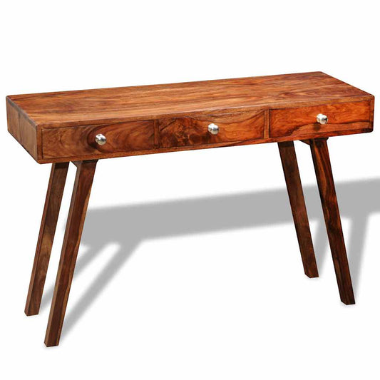 háromfiókos tömör akácfából tálalóasztal 76 cm