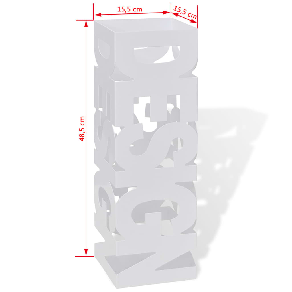 Szögletes esőermyő / sétabot tartó 48,5 cm fehér
