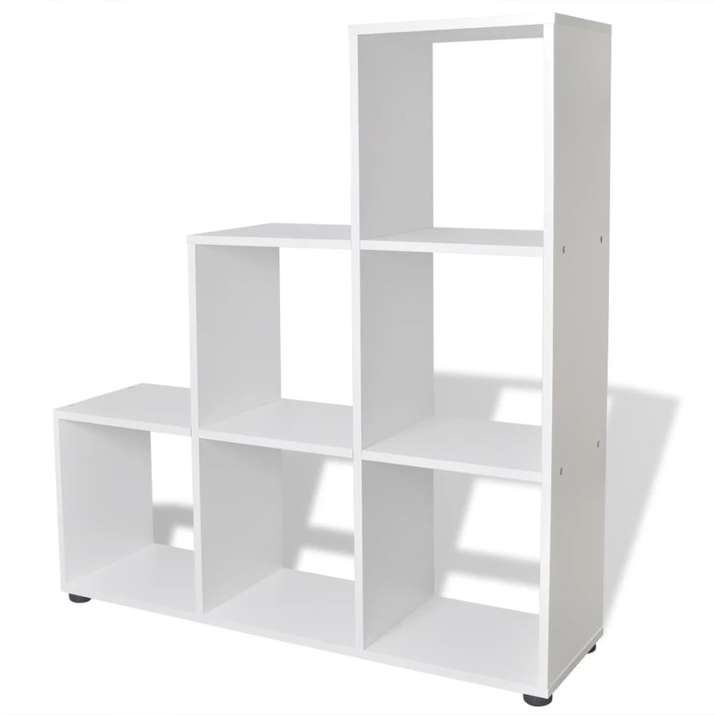 fehér lépcső könyvespolc/vitrines polc 107 cm