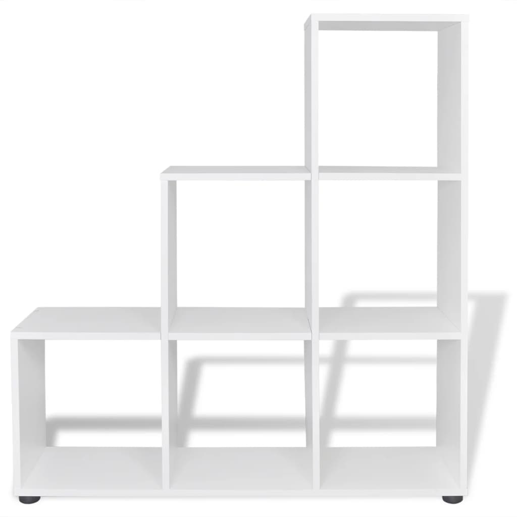 fehér lépcső könyvespolc/vitrines polc 107 cm