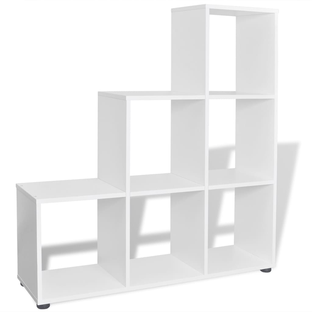 fehér lépcső könyvespolc/vitrines polc 107 cm