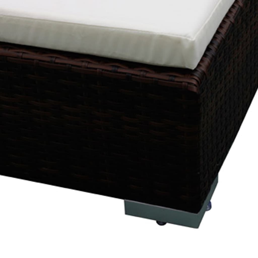 8 részes barna polyrattan kerti ülőgarnitúra párnákkal