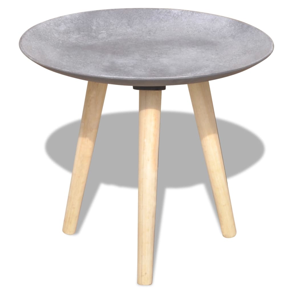 55cm 44cm kétrészes kisasztal/dohányzóasztal szett beton szürke