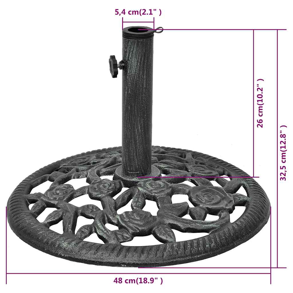 öntött vas napernyő talp 12 kg 48 cm