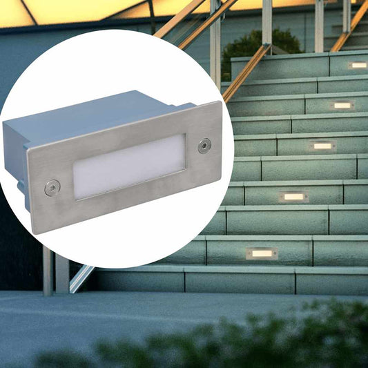 6 db süllyesztett LED lépcsőlámpa 44 x 111 x 56 mm