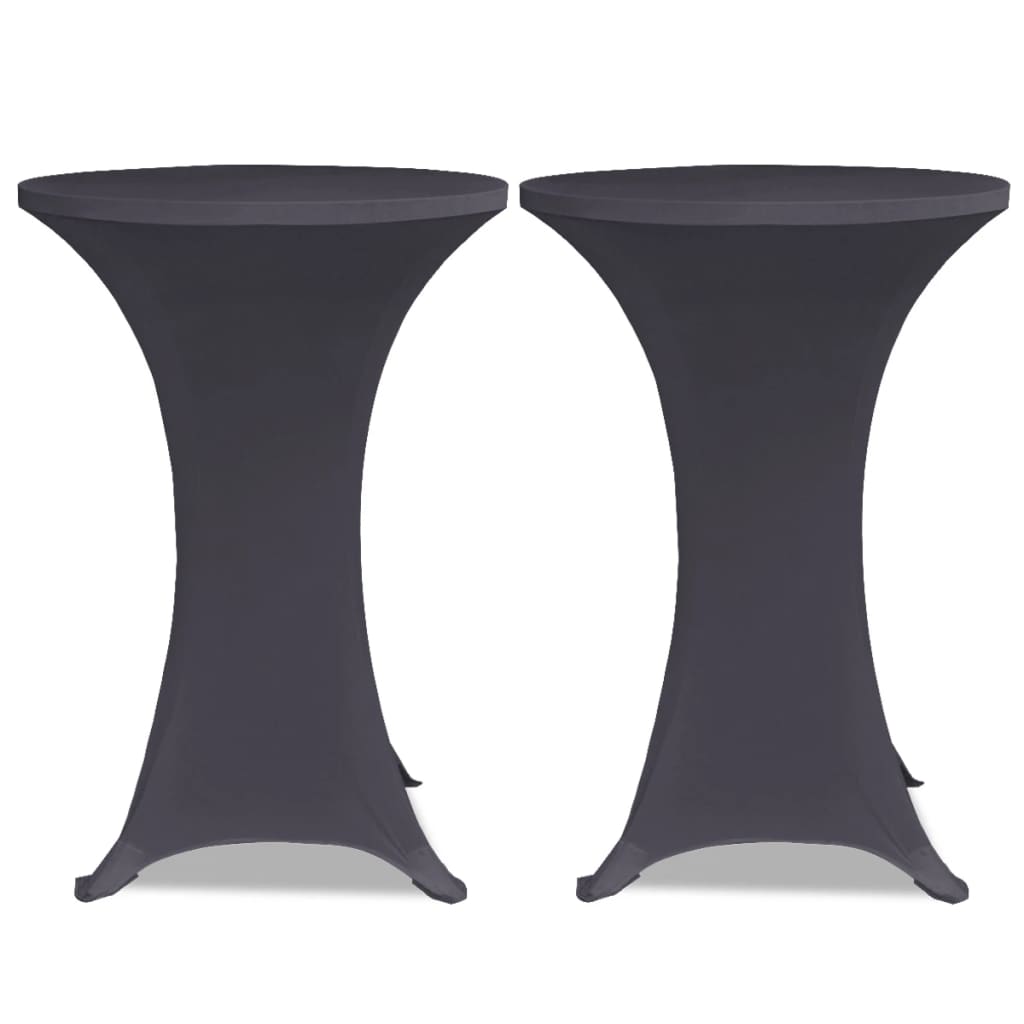 2 darab antracitszürke nyújtható asztalterítő 70 cm