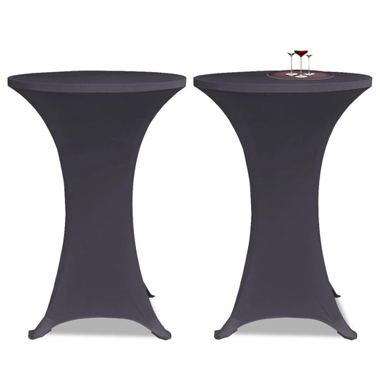 2 darab antracitszürke nyújtható asztalterítő 70 cm