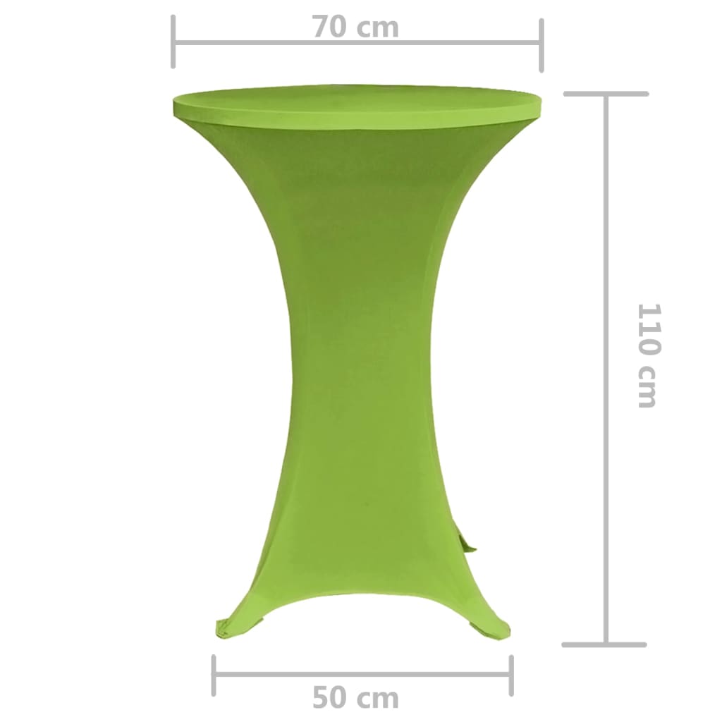 2 db 70 cm zöld nyújtható asztalterítő
