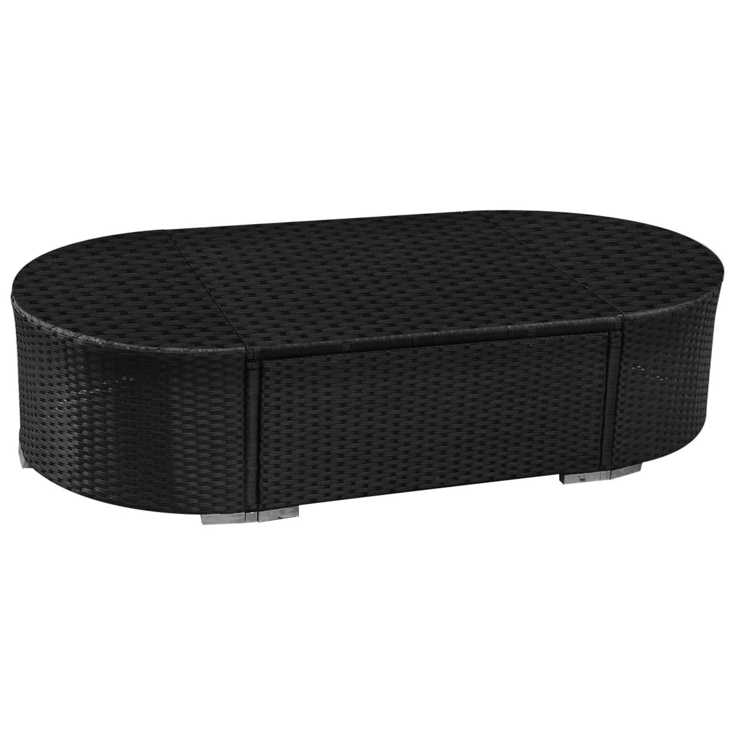 Kerek kanapé szett 11 pcs Kék polirattan