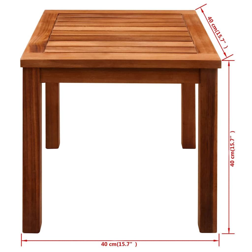 2 db tömör akácfa és textilén napozóágy asztallal