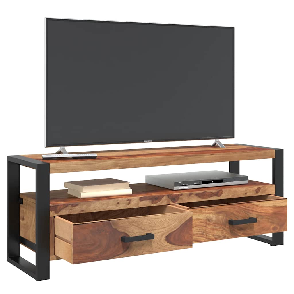 tömör akácfából TV-szekrény 120 x 35 x 45 cm
