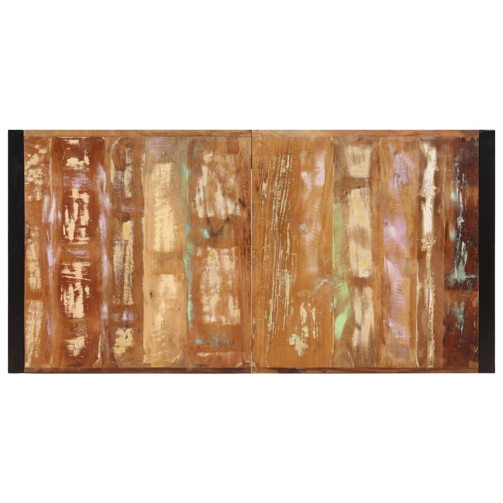 tömör újrahasznosított fa étkezőasztal 160 x 80 x 75 cm