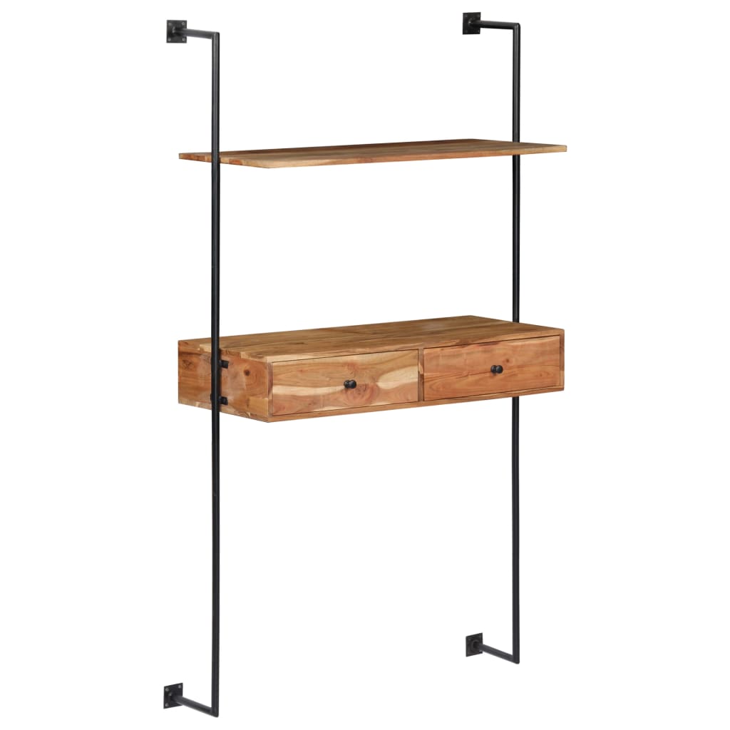 tömör akácfa fali pult 90 x 40 x 170 cm