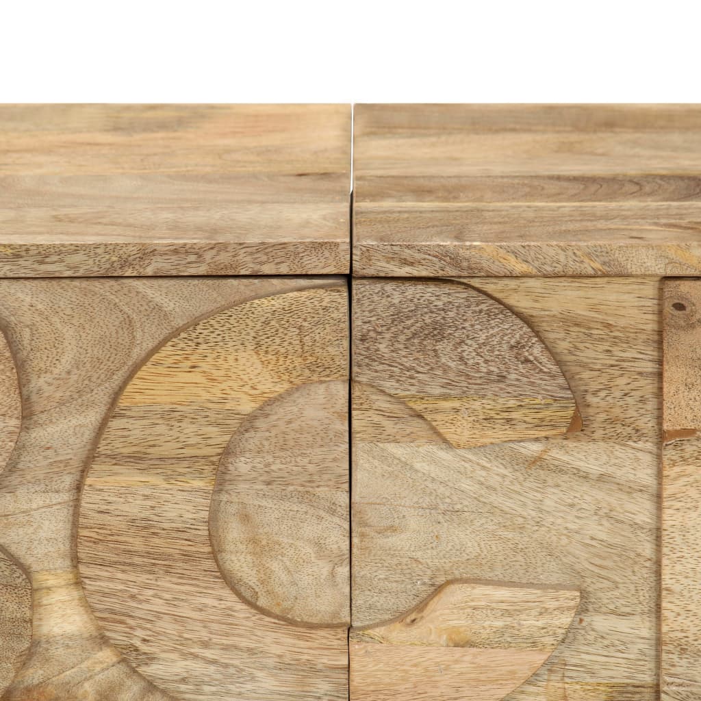 tömör mangófa ábécés szekrény 6 fiókkal 120 x 35 x 79 cm