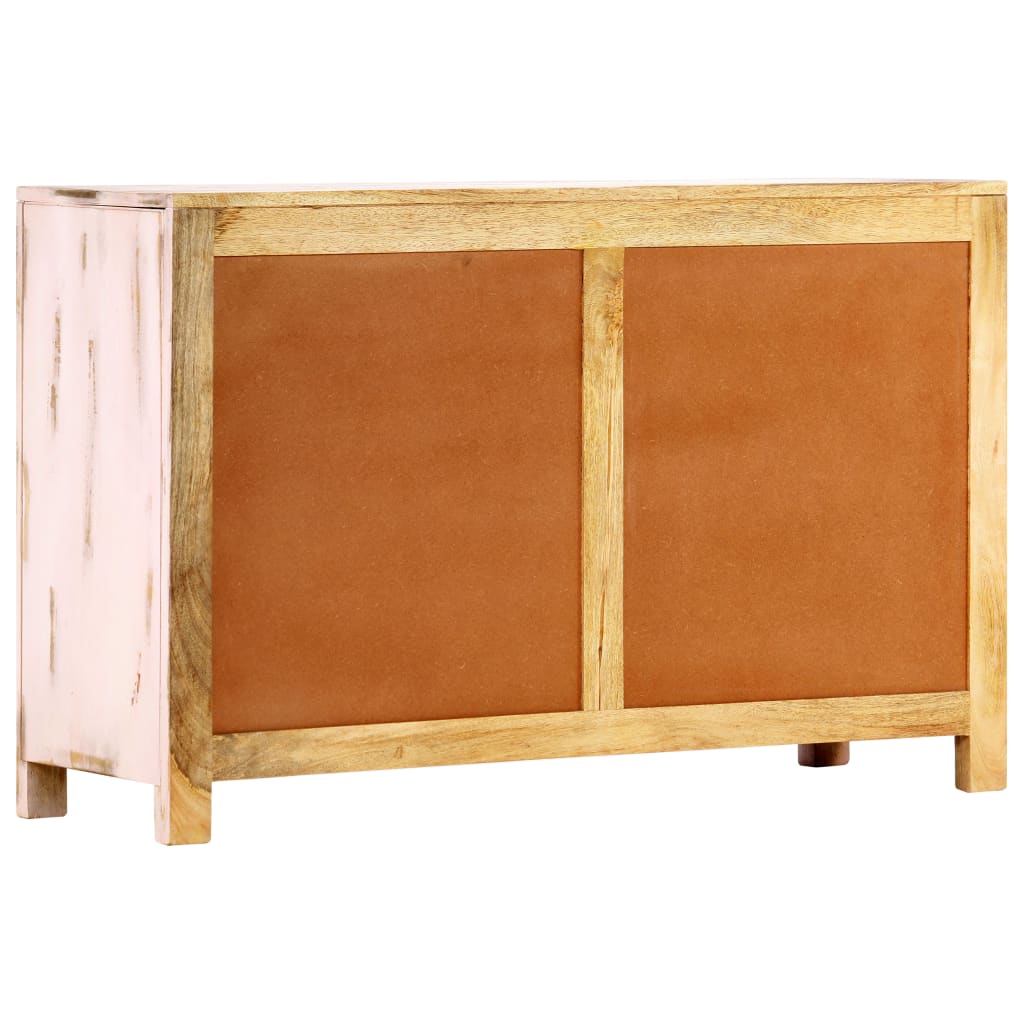 világos rózsaszín tömör mangófa tálalószekrény 110 x 35 x 70 cm