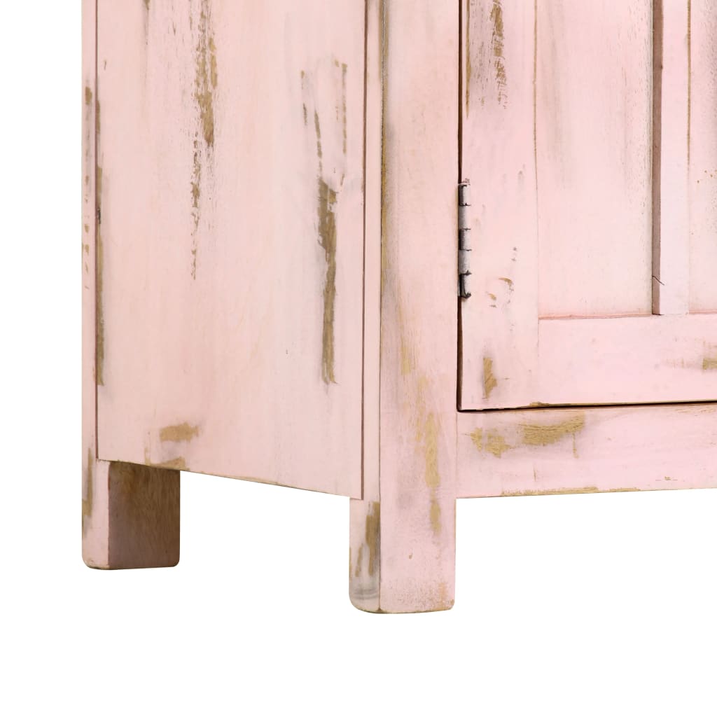 világos rózsaszín tömör mangófa tálalószekrény 110 x 35 x 70 cm