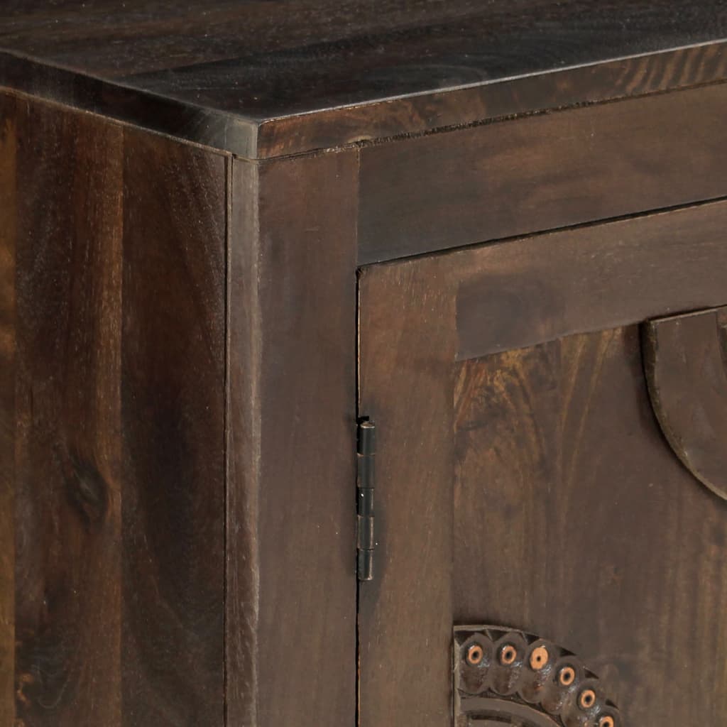 faragott tömör mangófa tálalószekrény 110 x 35 x 70 cm