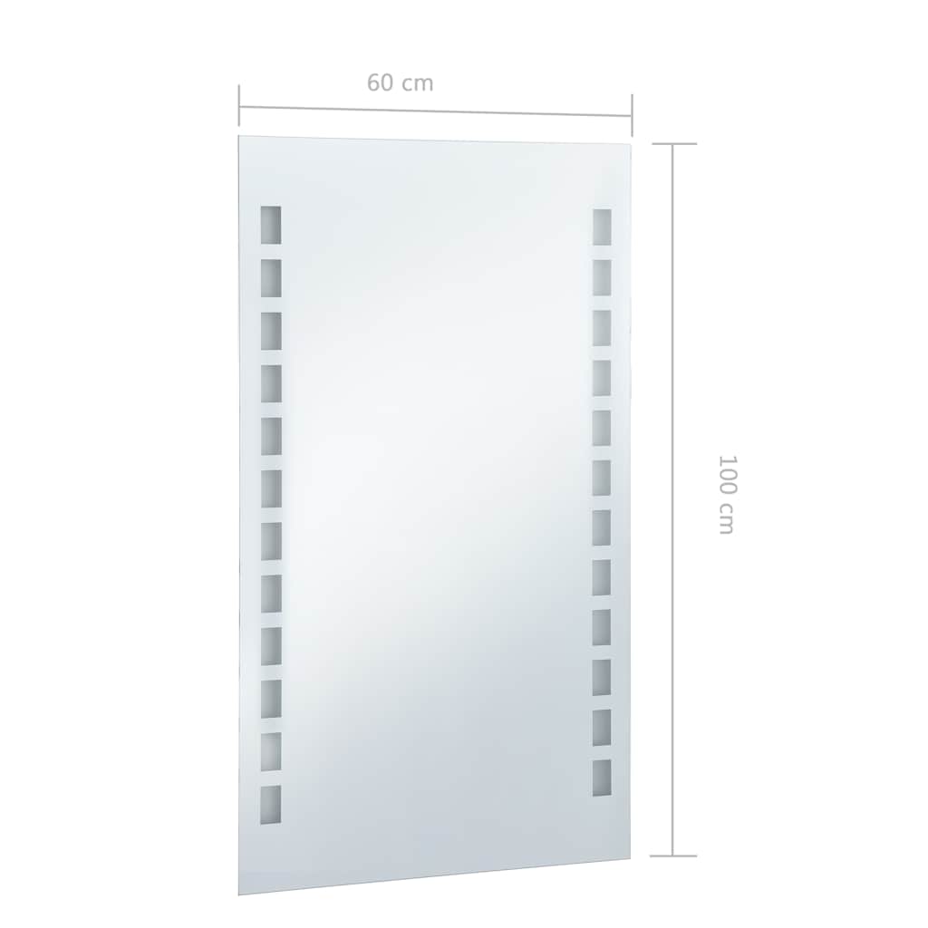 LED-es fürdőszobai falitükör 60 x 100 cm
