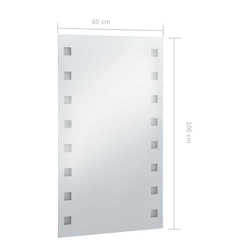 LED-es fürdőszobai falitükör 60 x 100 cm