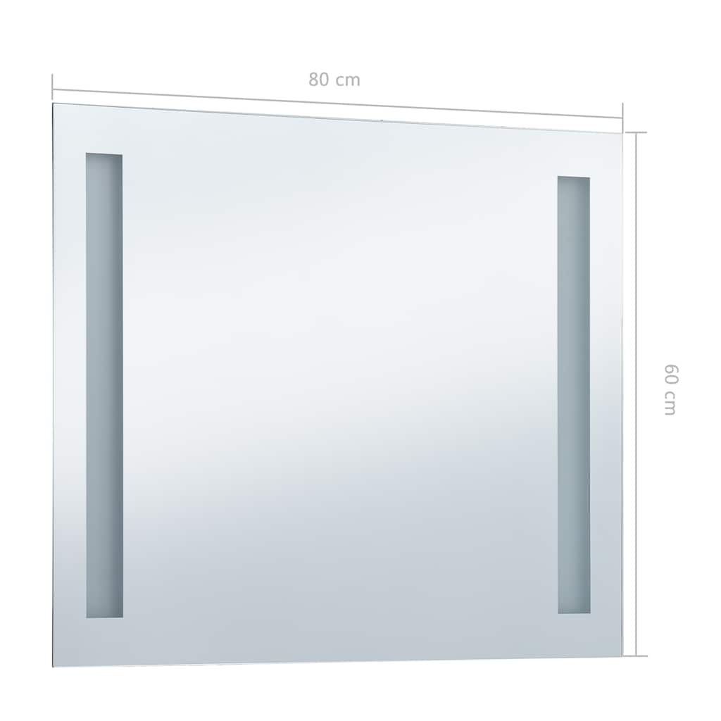 LED-es fürdőszobai falitükör 80 x 60 cm