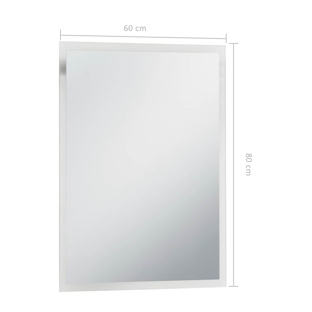 LED-es fürdőszobai falitükör 60 x 80 cm