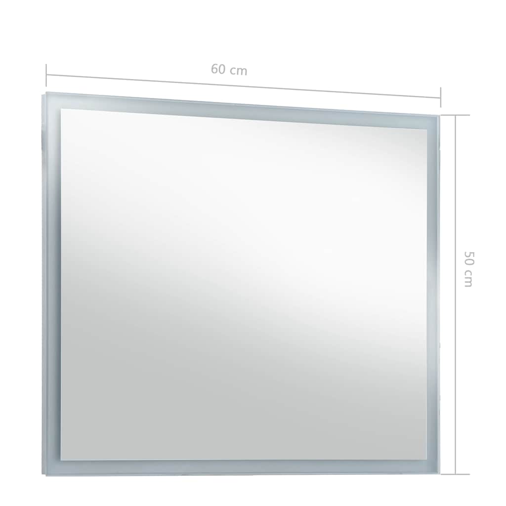 LED-es fürdőszobai falitükör 60 x 50 cm