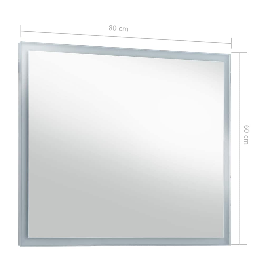 LED-es fürdőszobai falitükör 80 x 60 cm