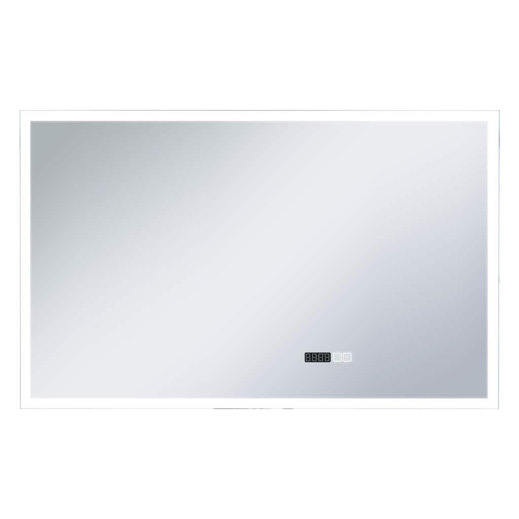 LED-es tükör érintésérzékelővel és időkijelzővel 100 x 60 cm