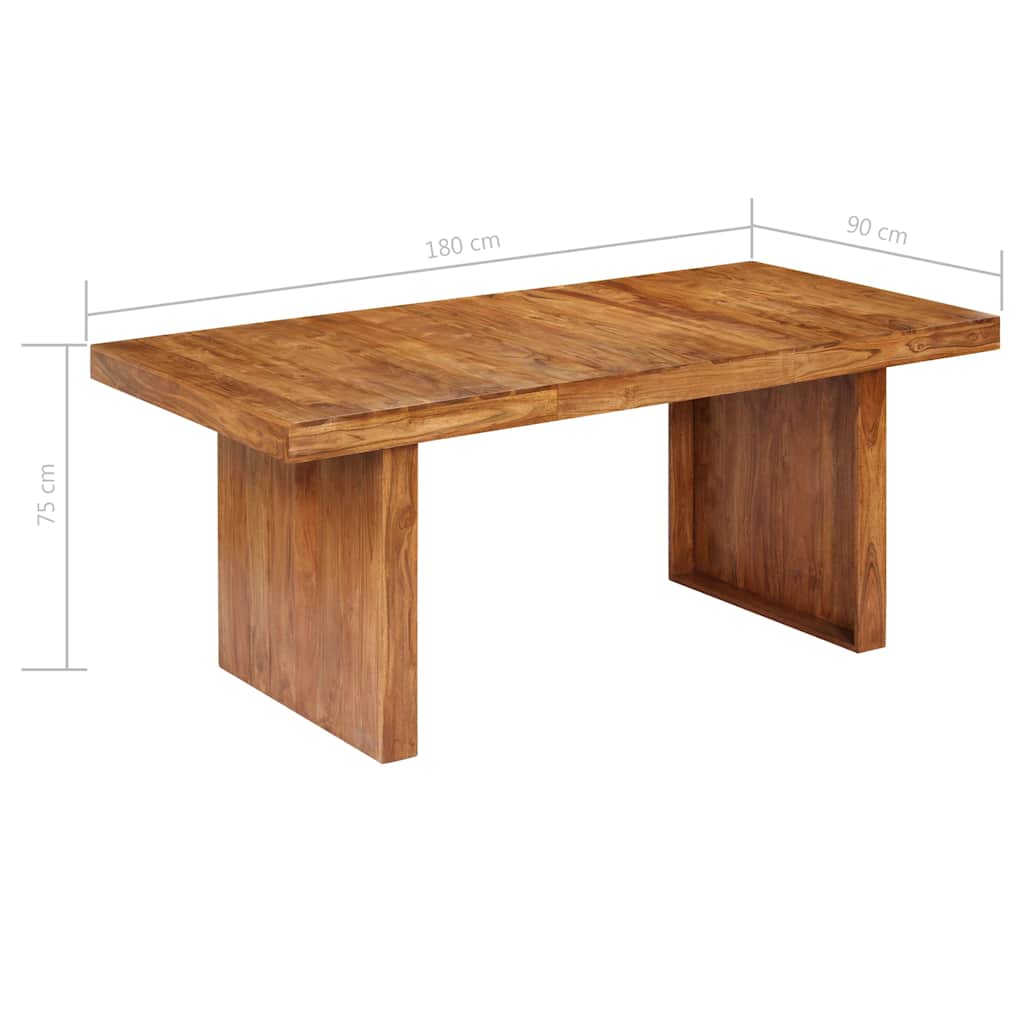 tömör akácfa étkezőasztal 180 x 90 x 75 cm