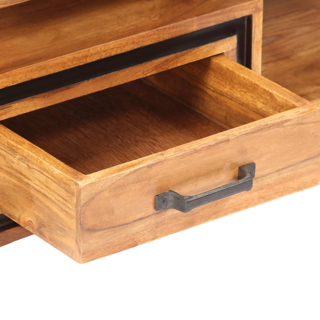 tömör akácfa dohányzóasztal 100 x 45 x 33 cm