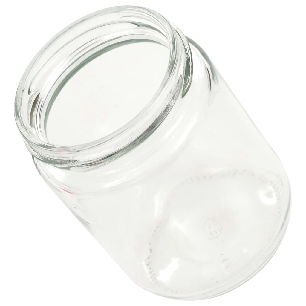 48 db 230 ml-es befőttesüveg piros-fehér tetővel