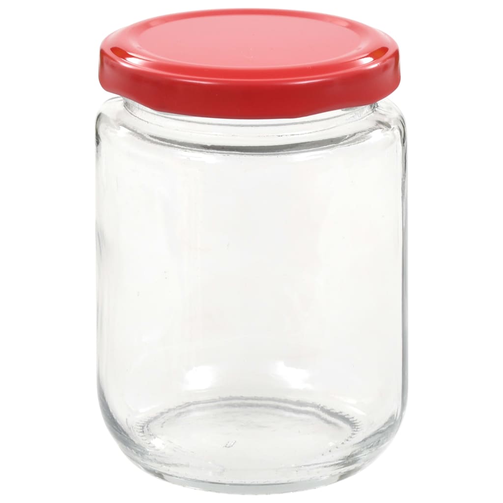 96 db 230 ml-es befőttesüveg piros tetővel