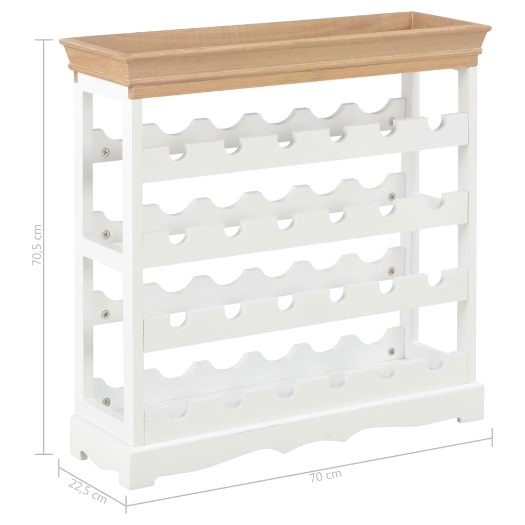 fehér MDF borszekrény 70 x 22,5 x 70,5 cm