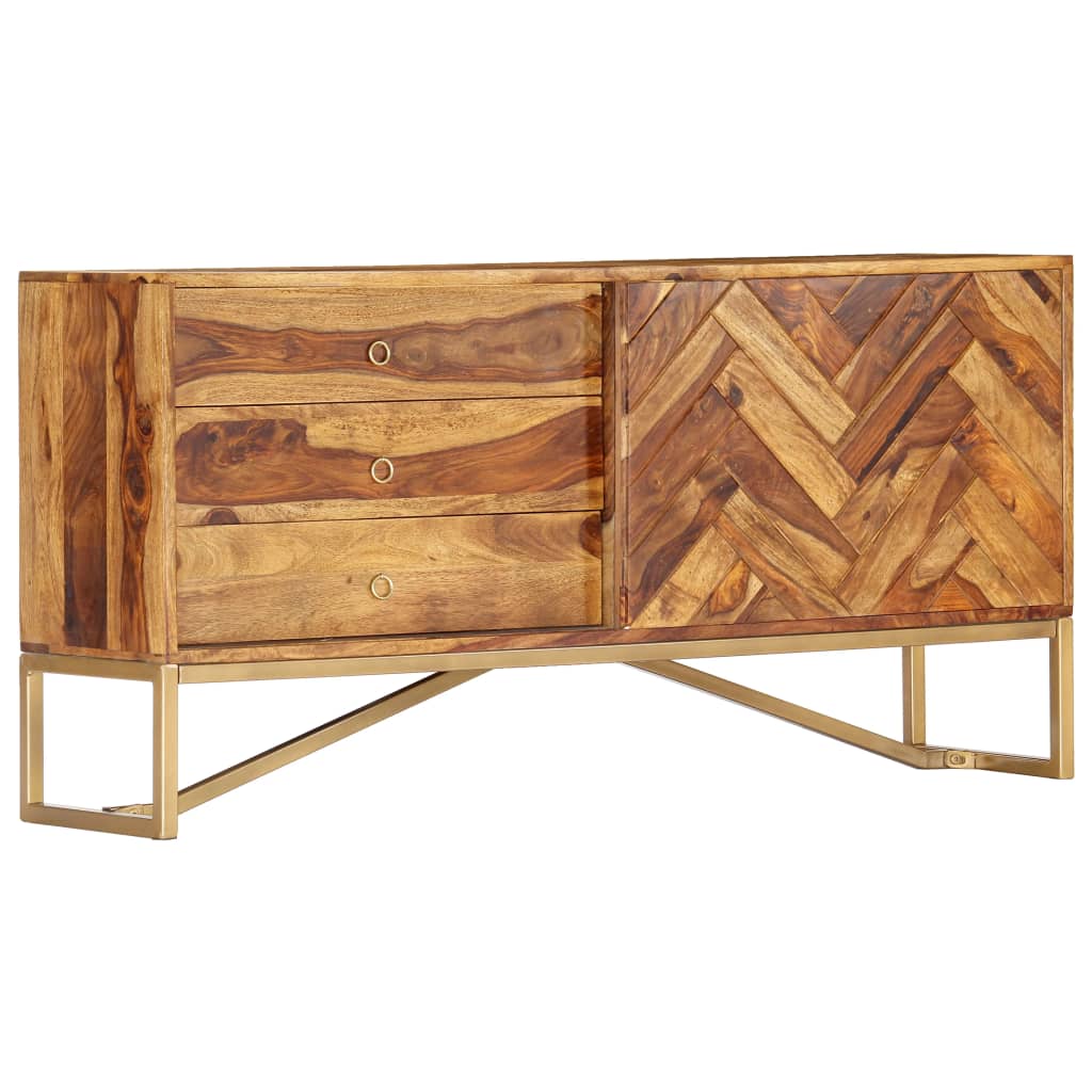 tömör akácfából tálalószekrény 118 x 30 x 60 cm