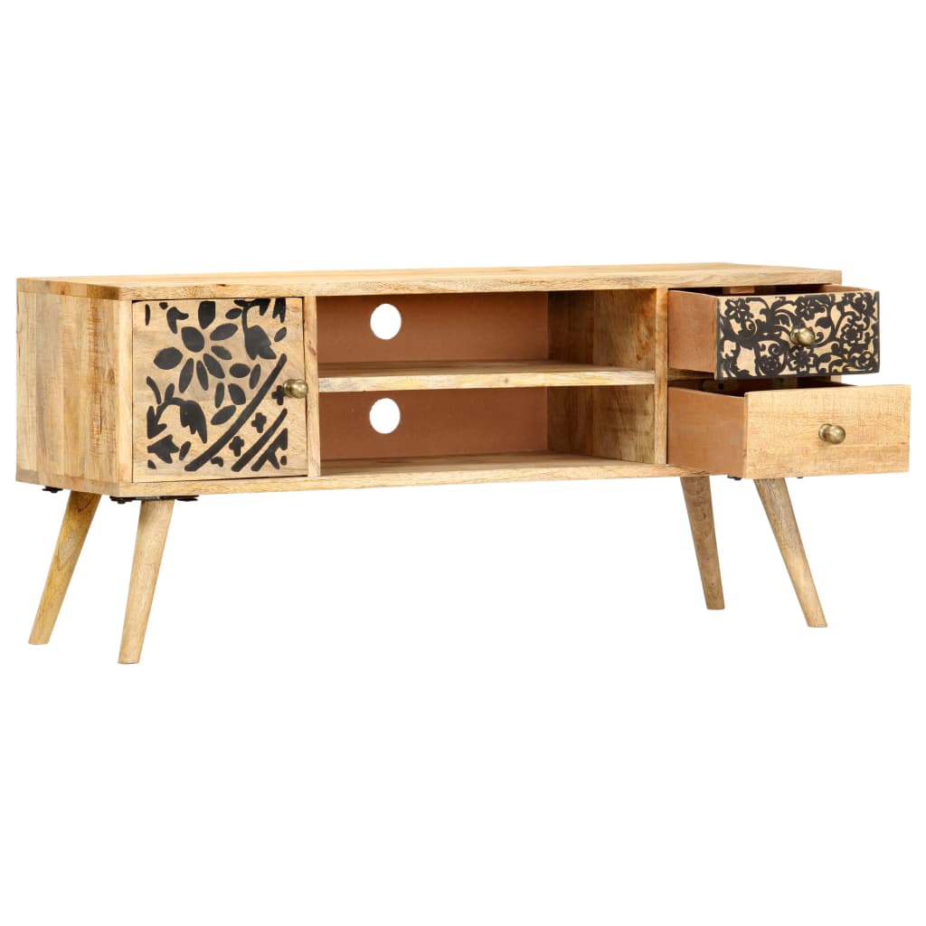 tömör mangófa TV-szekrény 100 x 30 x 45 cm