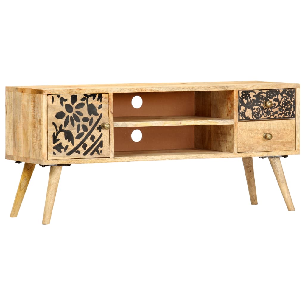 tömör mangófa TV-szekrény 100 x 30 x 45 cm