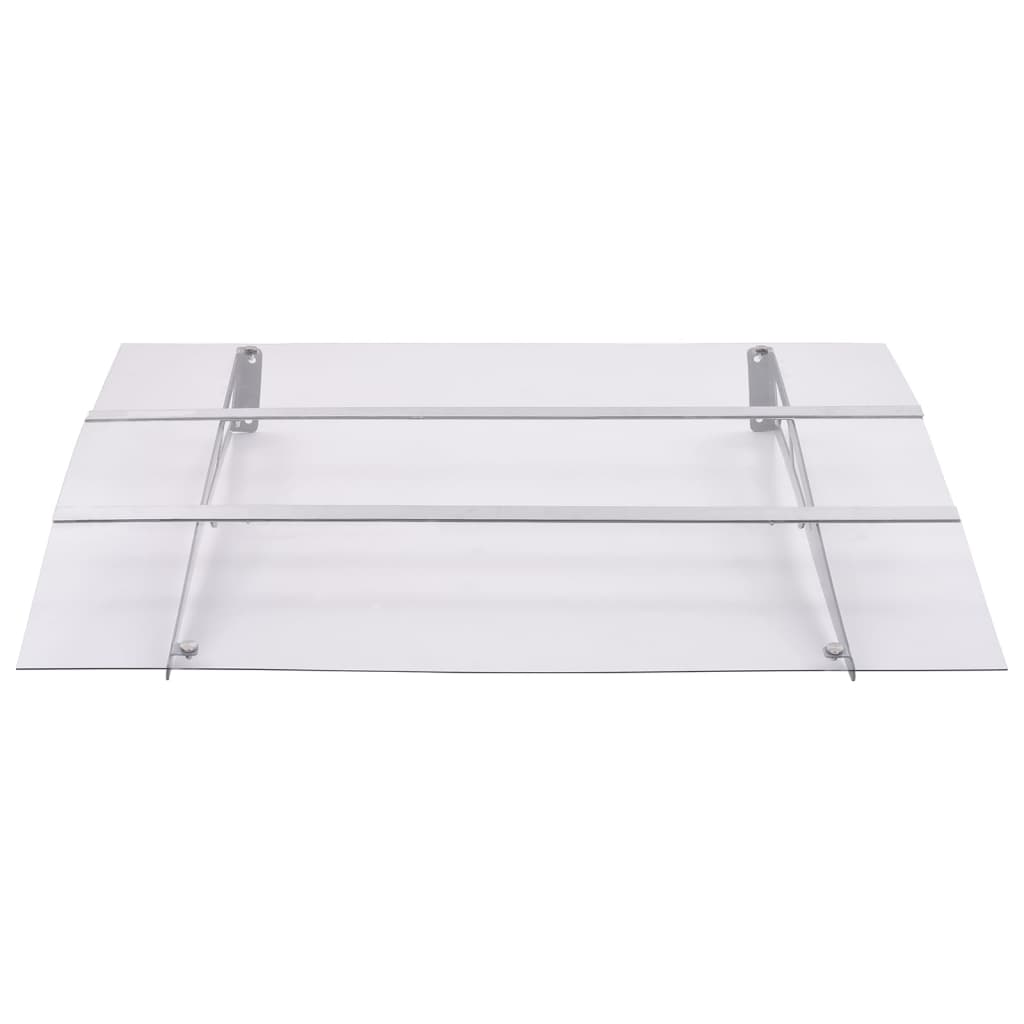 ajtókárpit ezüst és átlátszó 150x90 cm PET