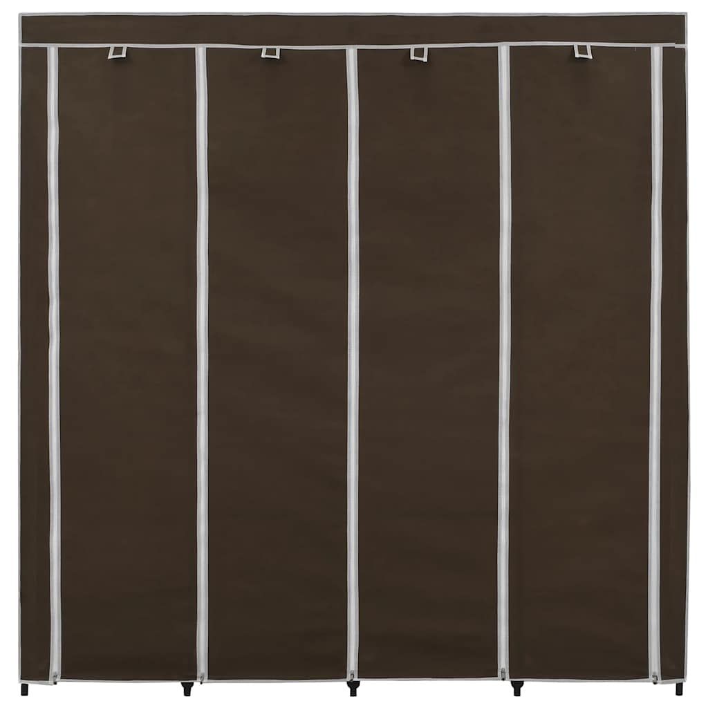 barna ruhásszekrény 4 tárolórekesszel 175 x 45 x 170 cm