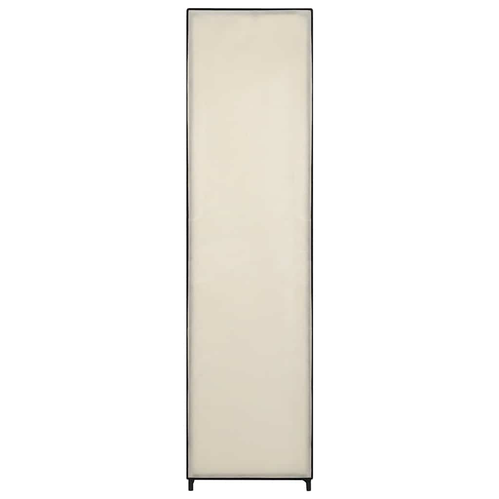 krémszínű ruhásszekrény 4 tárolórekesszel 175 x 45 x 170 cm