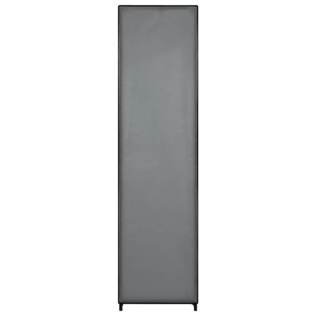 szürke ruhásszekrény 4 tárolórekesszel 175 x 45 x 170 cm