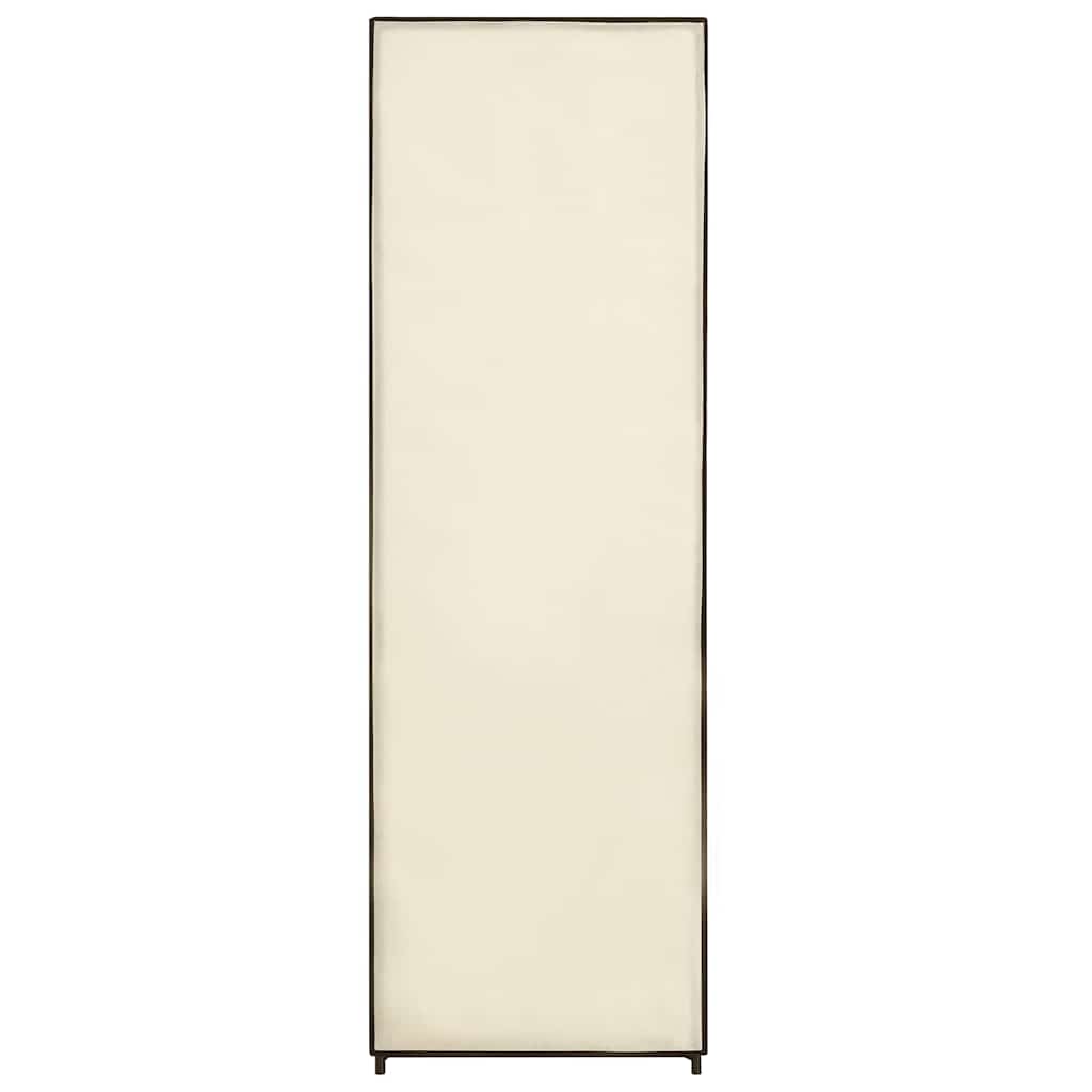 krémszínű szövet ruhásszekrény 87 x 49 x 159 cm