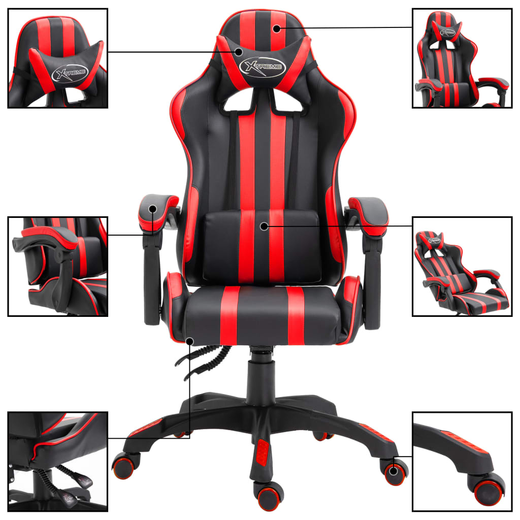 piros műbőr gamer szék