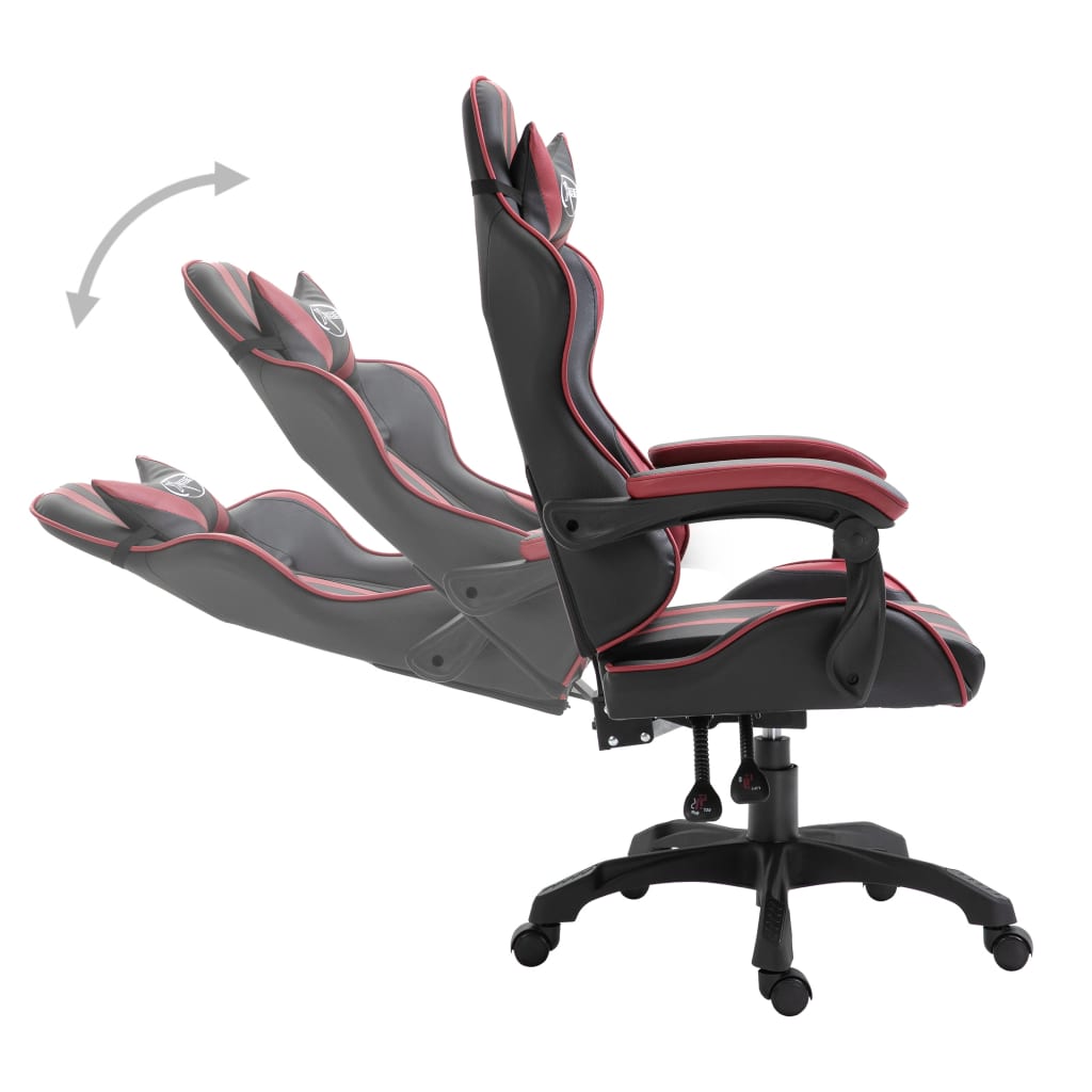 bordó műbőr gamer szék
