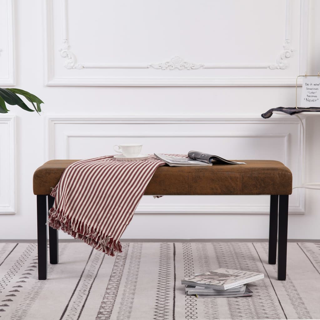 barna művelúr pad 106 cm