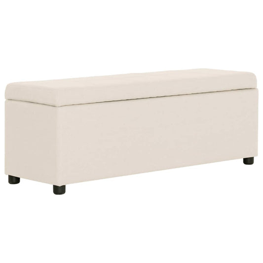 krémszínű poliészter pad tárolórekesszel 116 cm