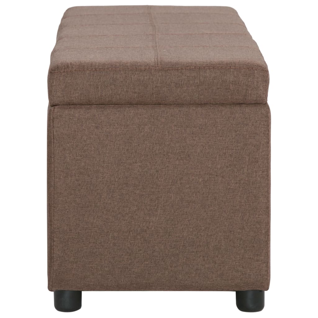 barna poliészter pad tárolórekesszel 116 cm