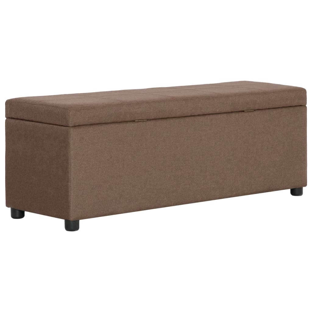barna poliészter pad tárolórekesszel 116 cm