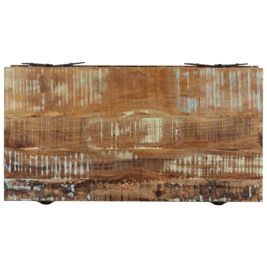 tömör újrahasznosított fa dohányzóasztal 115 x 60 x 40 cm